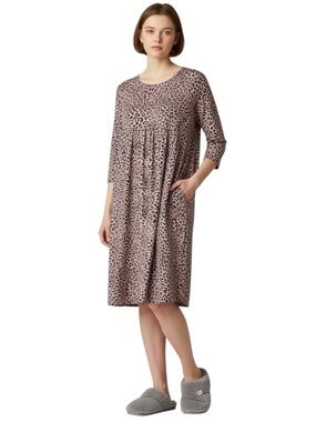 SOMA NWT Soft Jersey Tunic with Pockets in Wildcat Boudoir Pink/ Black/Gray XL